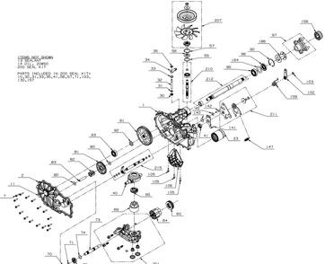 Transmission (Lh) Diagram and Parts List for ZT2-54KW (17RIEACI010)(2020) Cub Cadet Lawn Tractor